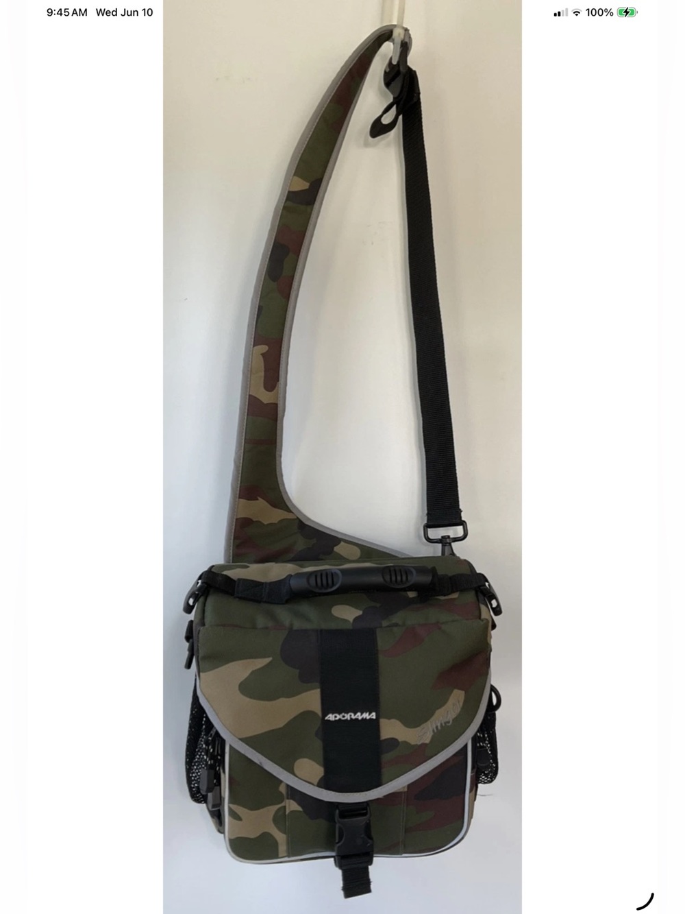 ADORA Camouflage Crossbody Messenger Bag - Green & Brown